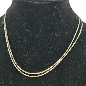 Vintage Gold Thin Cable Chain Long Necklace (for Layering) [J3]